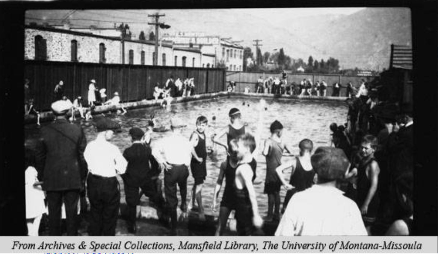 The first swimming pool in Missoula, Montana